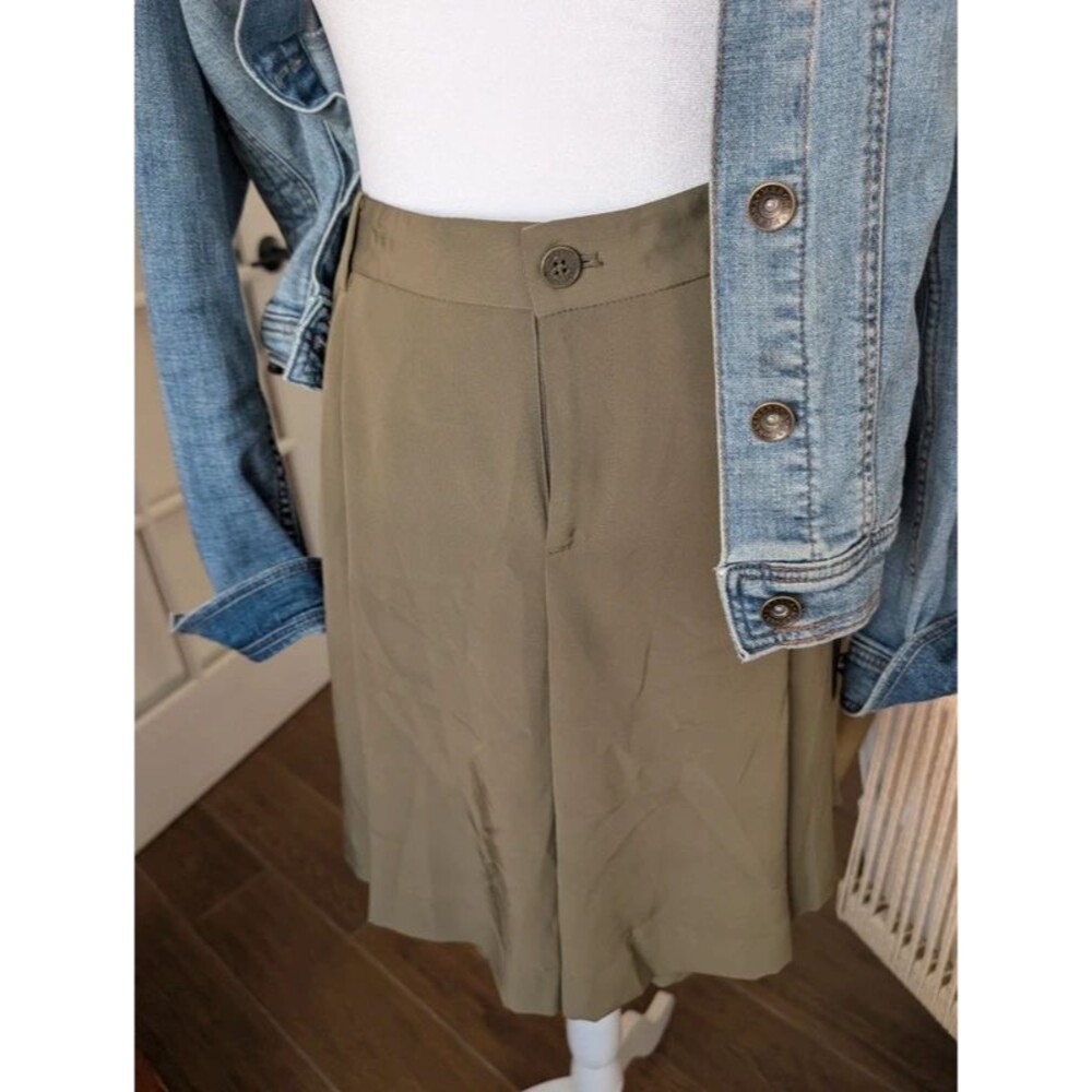 Ralph Lauren satin like long culottes shorts size 8